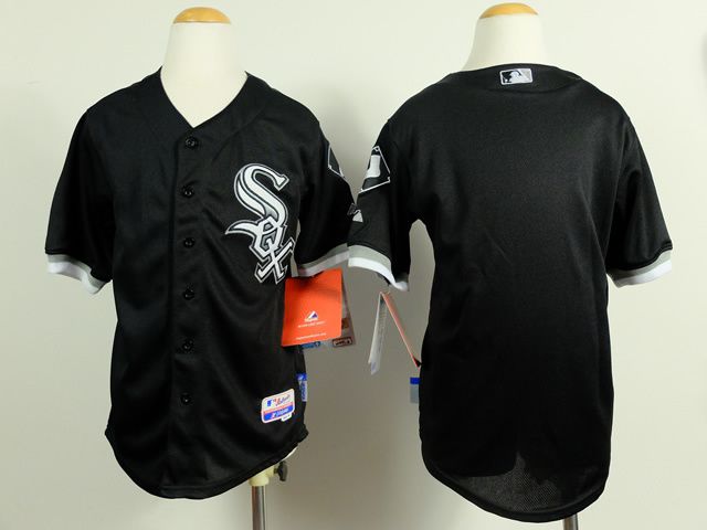 Youth Chicago White Sox Blank Black MLB Jerseys->chicago white sox->MLB Jersey